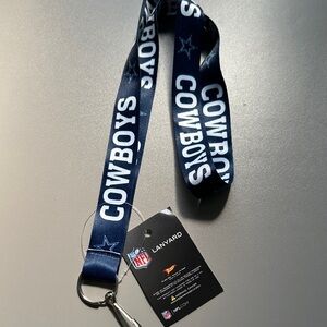 NFL Cowboys Navy and White Lanyard